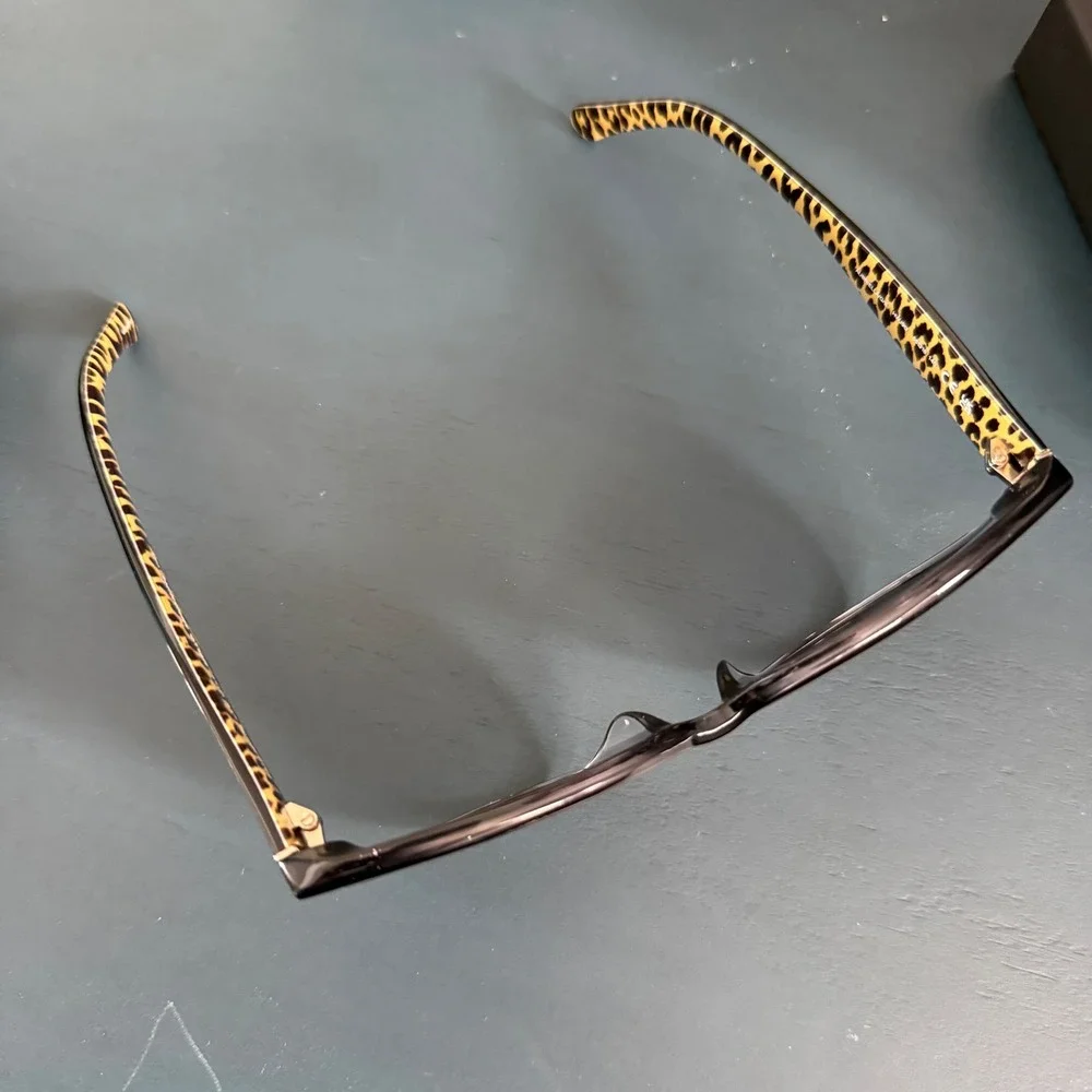 Kate Spade New Aubriella Cat Eye Sunglasses Black Leopard HWJ9O 55mm with Case‎